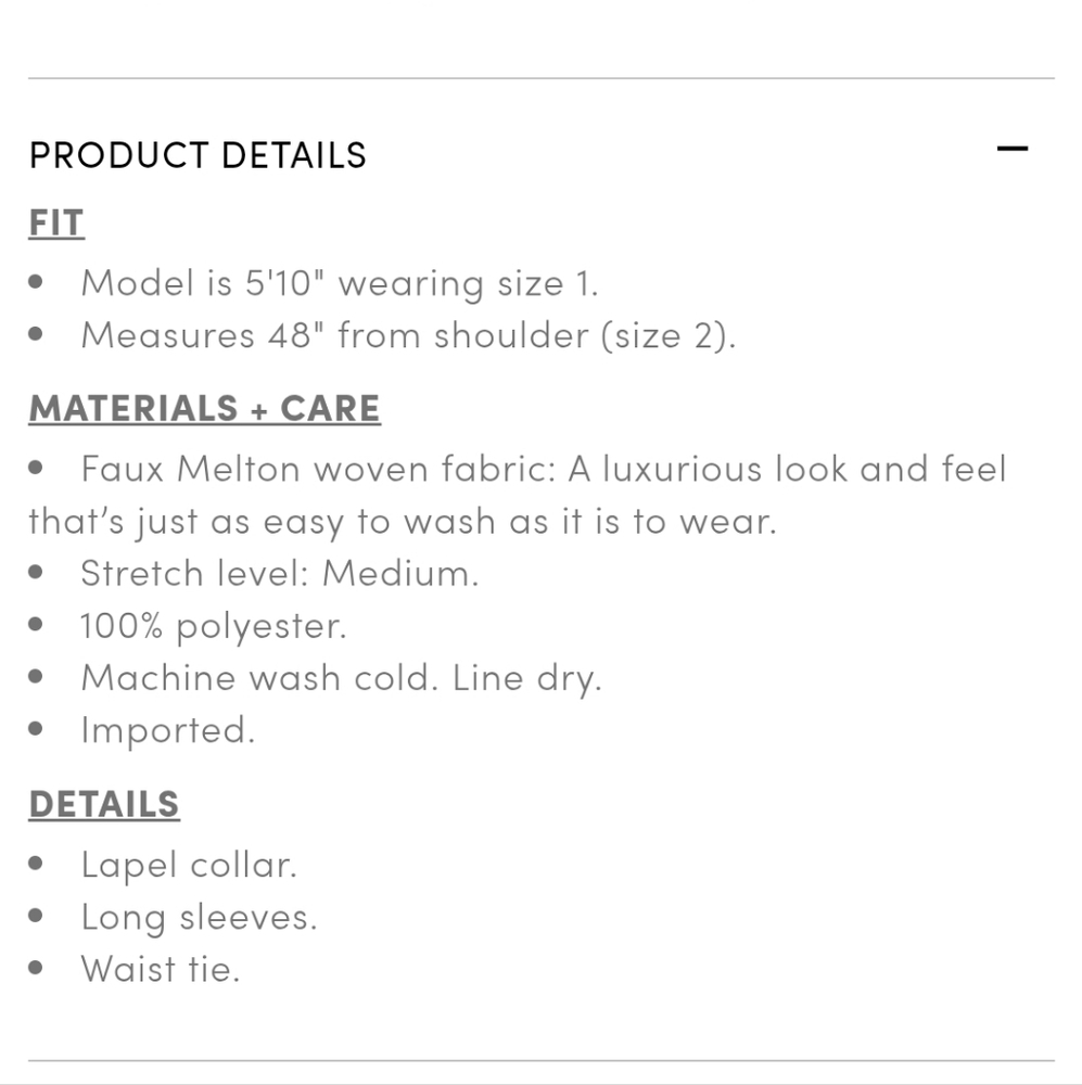 Tie Front Coat - Picture 4 of 10